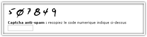 Afin de lutter contre le SPAM : CAPTCHA pour les commentaires…