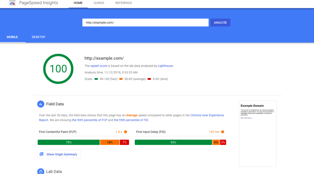Google Page Speed Online