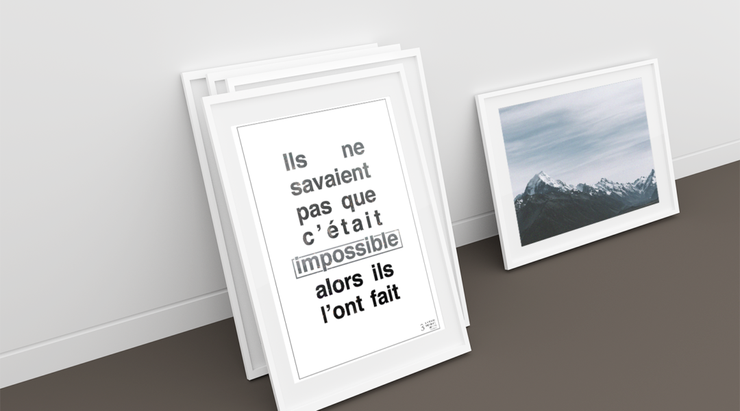 Première série de créations pour l’Affiche Inspirante